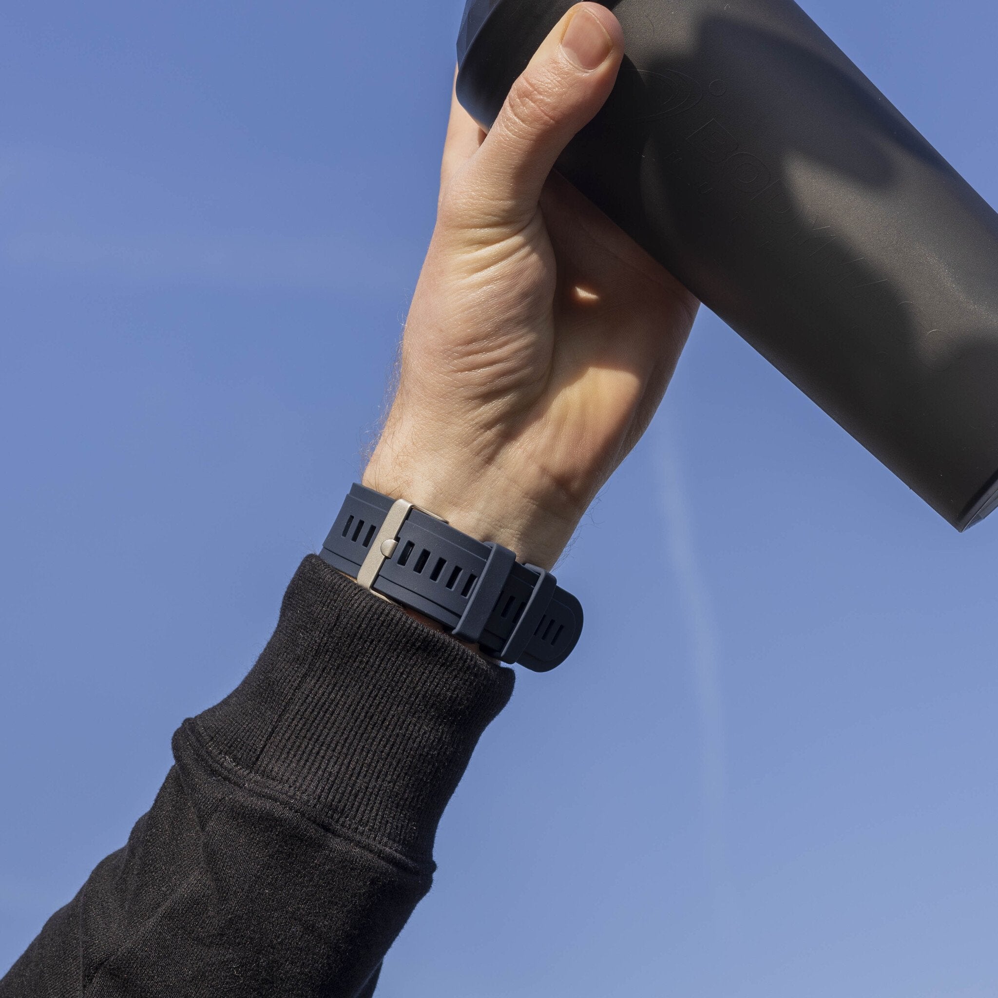 Silicone Strap, dark blue, lifestyle photo