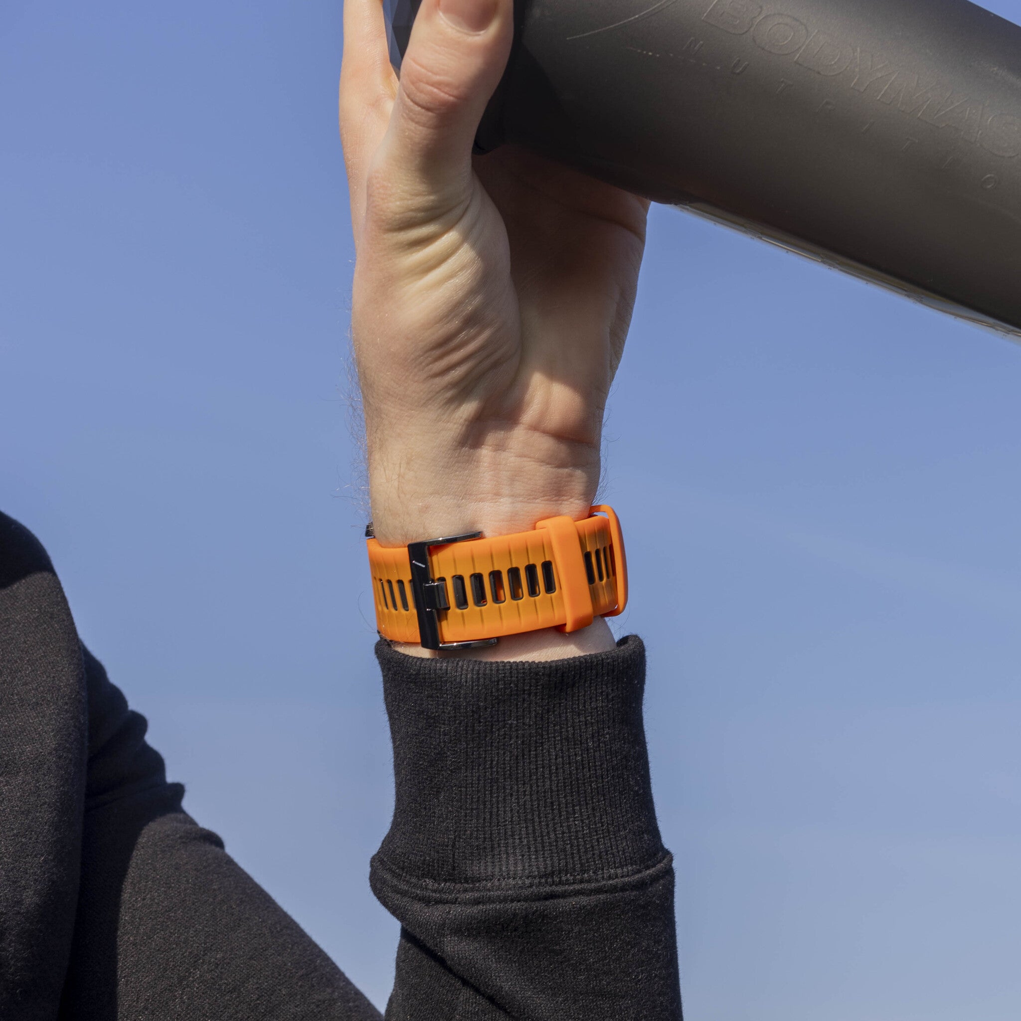 Correa deportiva con hebilla Garmin Descent MK1 (naranja/negro)