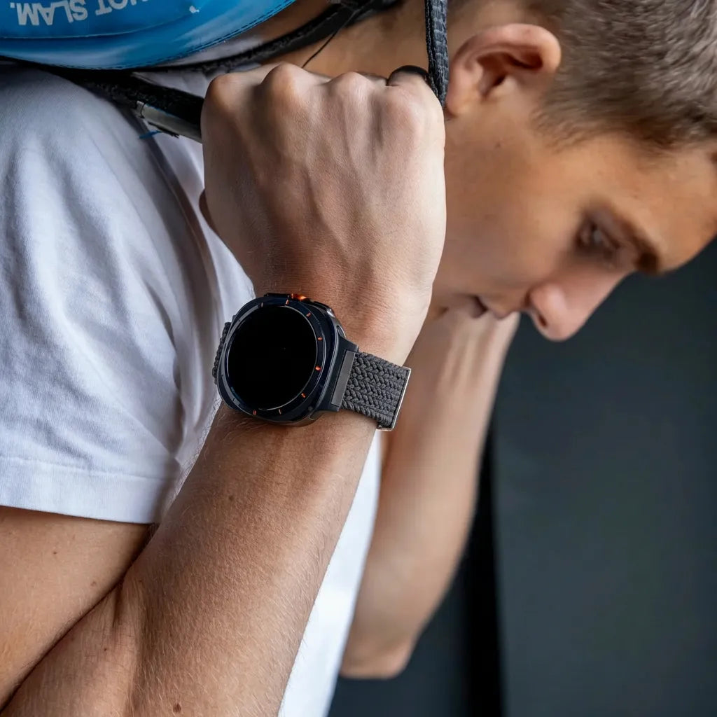 Samsung Galaxy Watch Ultra Braided Nylon Strap (Dark Grey)