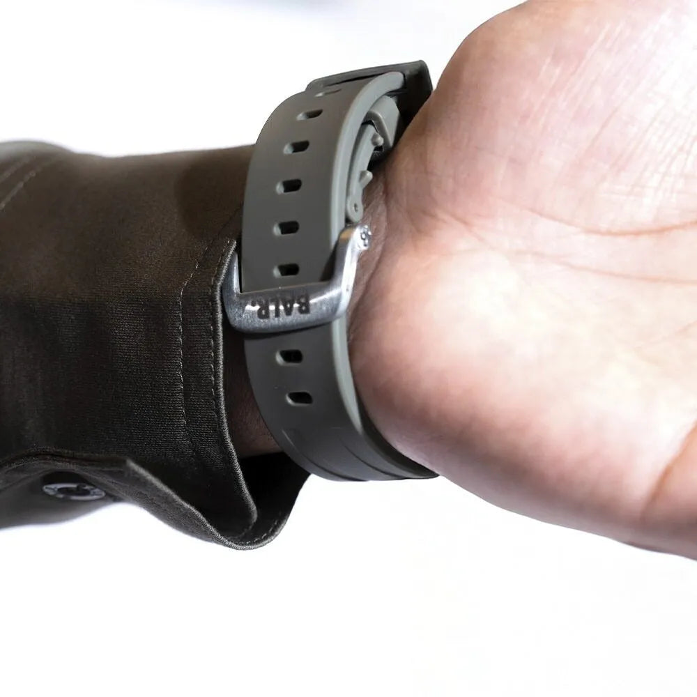 BALR. Apple Watch Ultra Liquid Silicone Strap (Brown/Titanium)