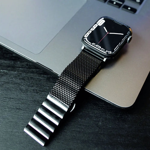 Milanese Steel Strap, black, lifestyle photo