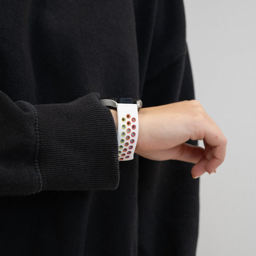 Bandz Coros Apex 42mm Sport Strap 'Deluxe' (White/Colourful)