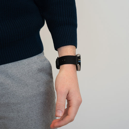 Bandz Correa nylon con hebilla Amazfit Cheetah (Pro) (negro)