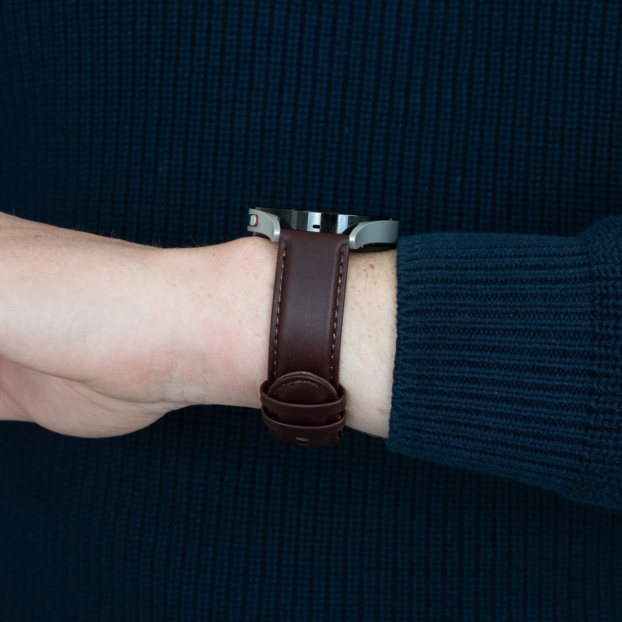 Bandz OnePlus Watch 4 - 47mm Leather Strap 'Classic' (Dark Brown)