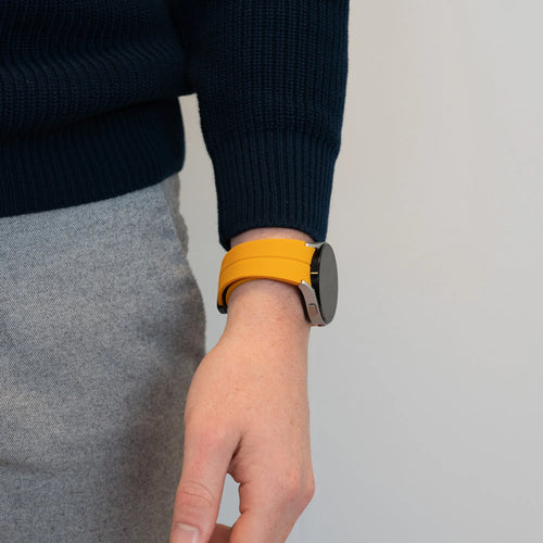 D-Buckle Silicone Strap, yellow, lifestyle photo