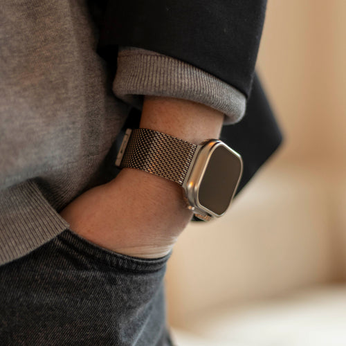 Bandz Correa milanesa Loop con hebilla-P Apple Watch Ultra (plata)