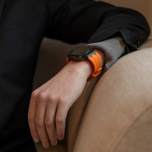 Bandz Correa silicona 'Luxe Liquid' Samsung Galaxy Watch Ultra (naranja con negra)