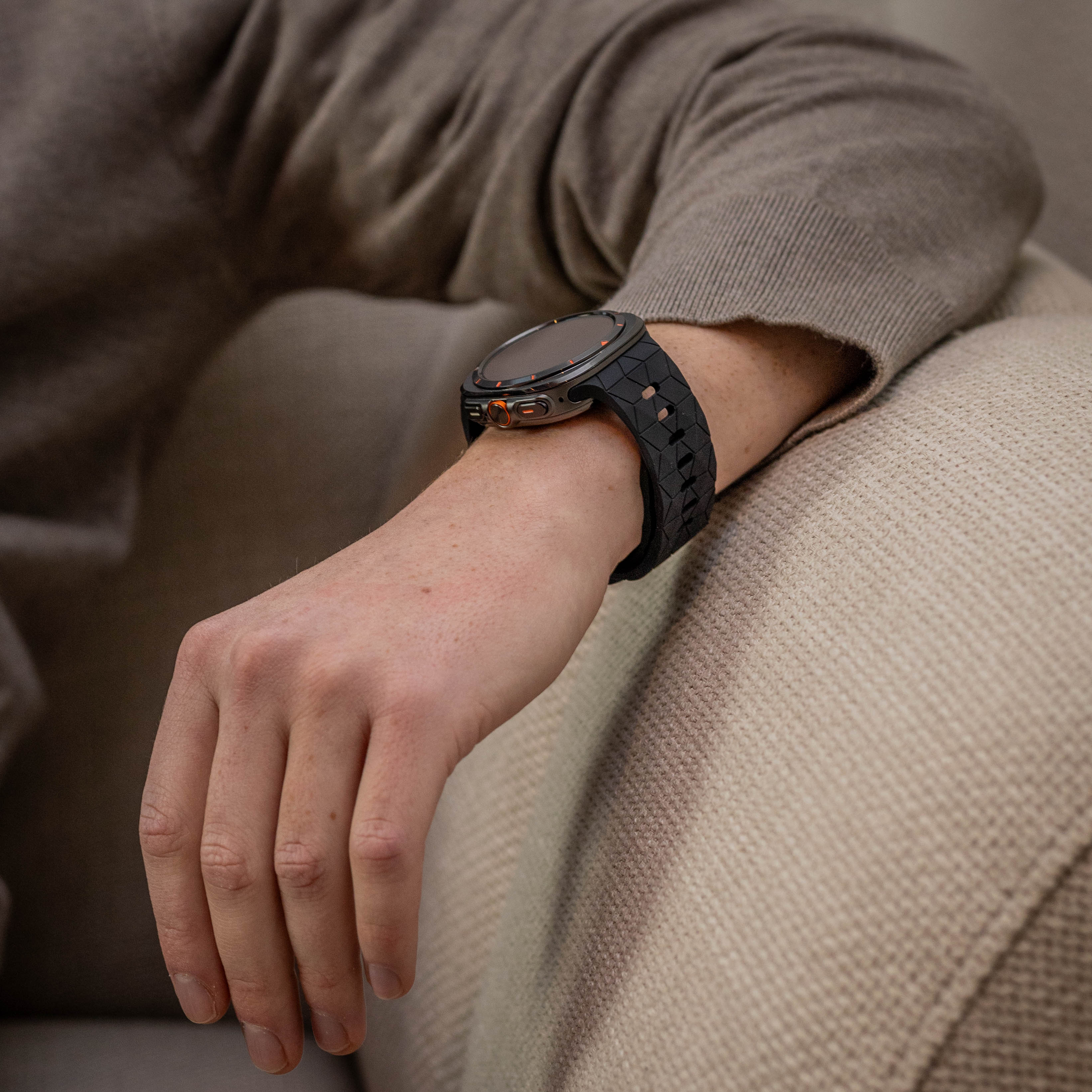 Samsung Galaxy Watch Ultra 2 Silicone Strap Hexagons (Black)