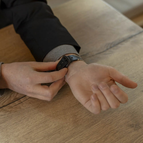 Amazfit Balance 2 Stitched Leather Strap (Black)