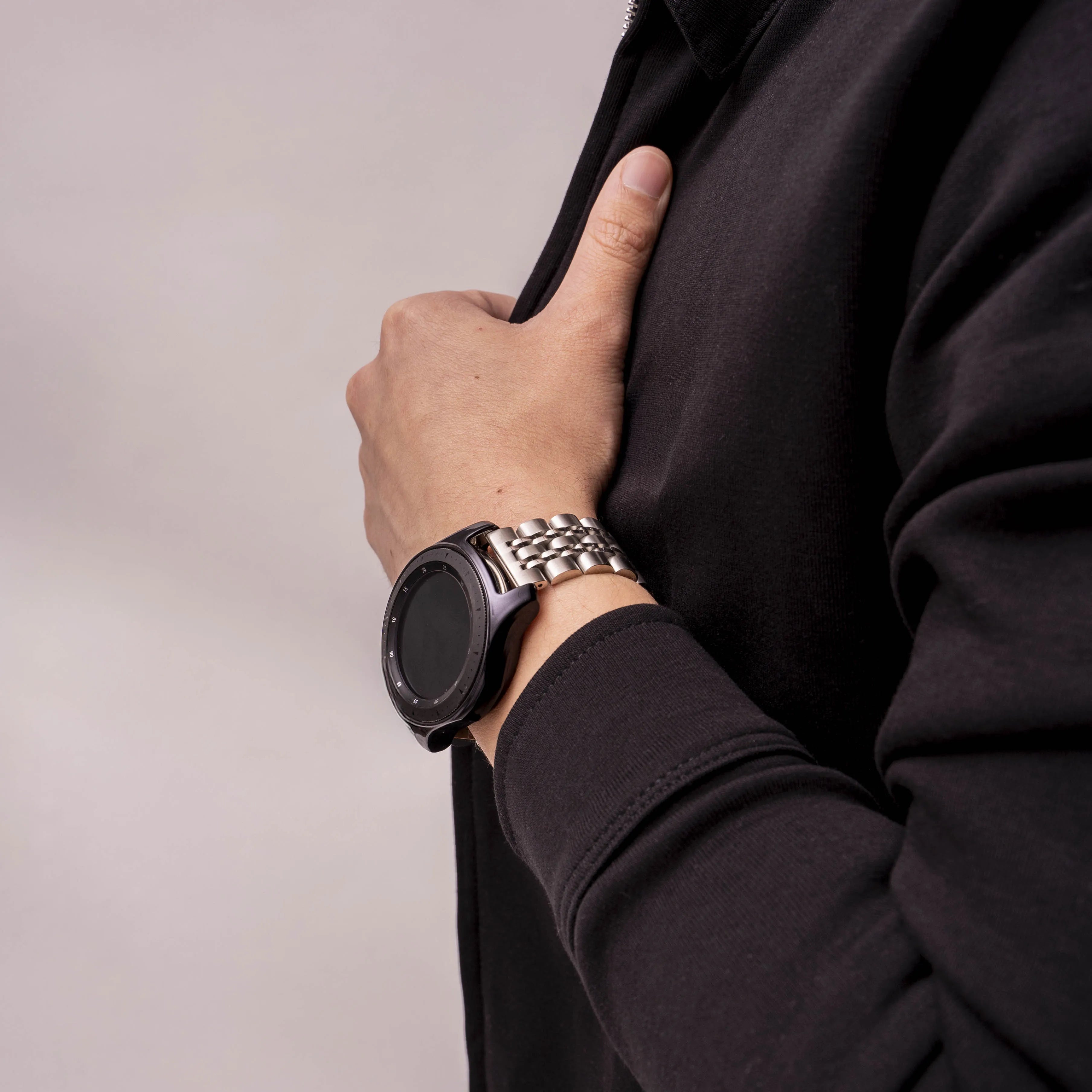 Correa de acero con establones Amazfit GTR 3 Pro (plata)