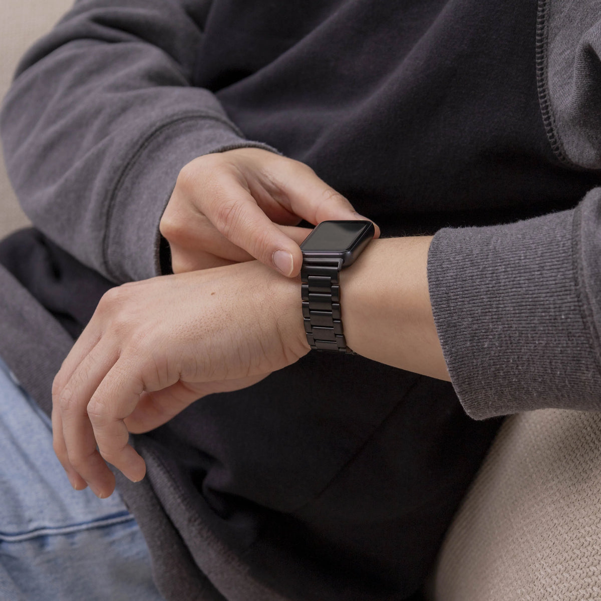 Steel Strap, black, lifestyle photo
