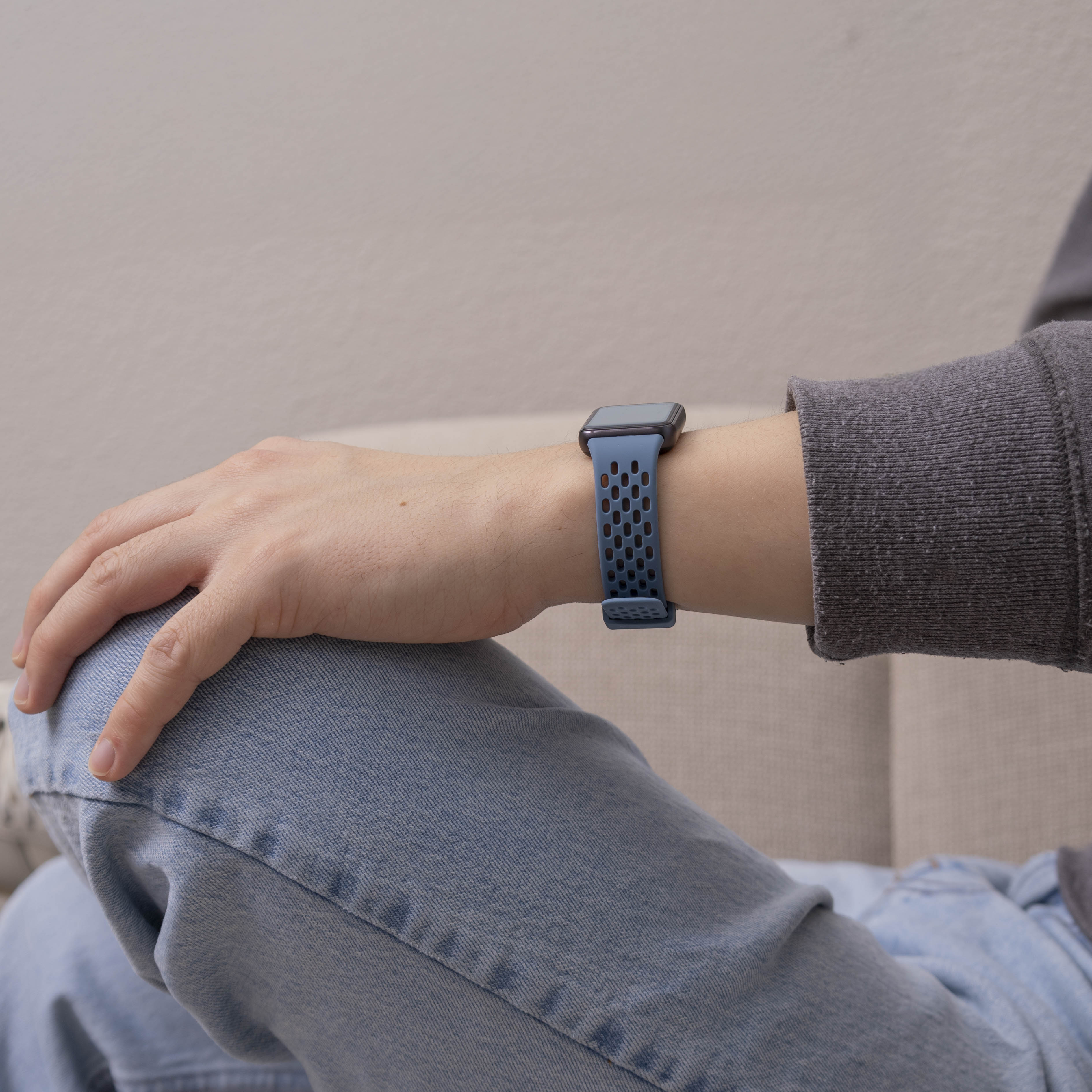 Correa silicona transpirable Samsung Galaxy Fit 3 (gris-azul)
