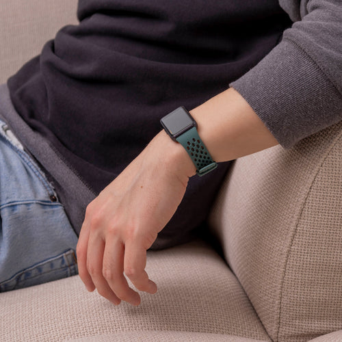 Breathable Silicone Strap, green, lifestyle photo