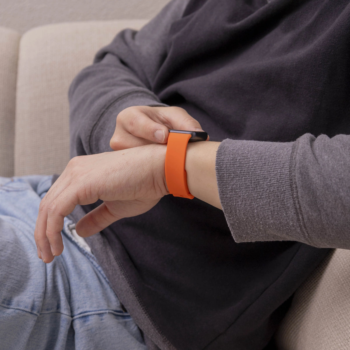 Silicone Strap, orange, lifestyle photo
