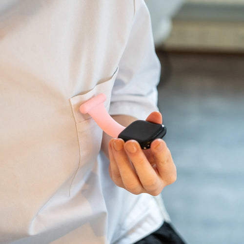 Silicone Nurse Fob, pink, lifestyle photo