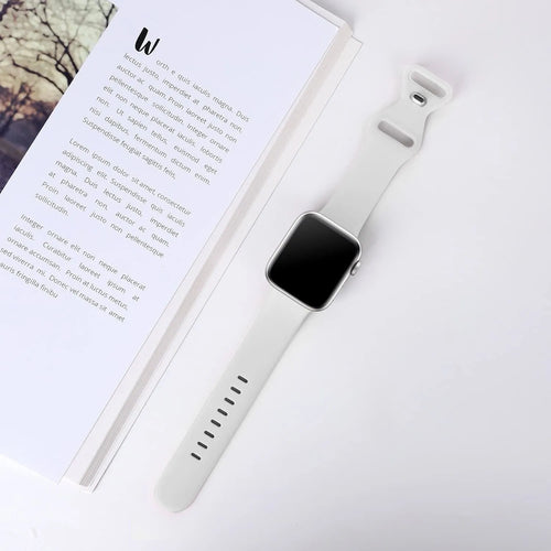 Silicone Strap 'Classic', white, lifestyle photo