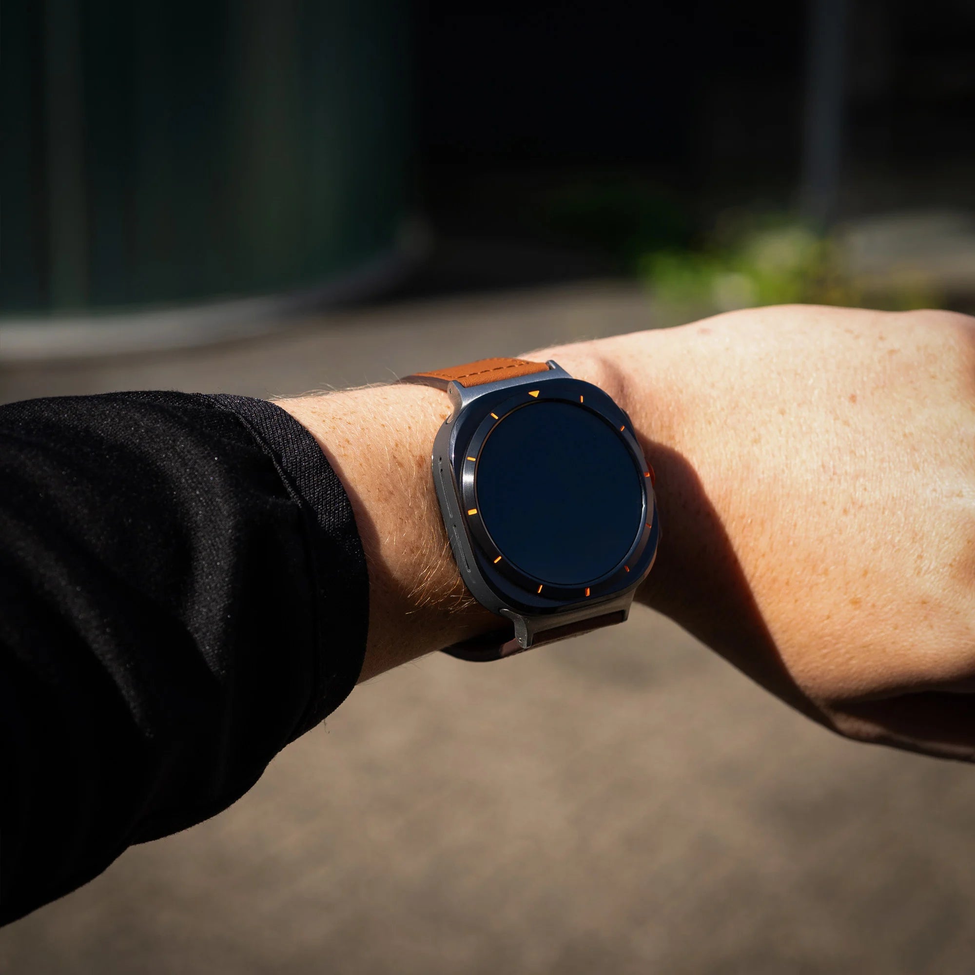 Correa cuero con cierre de presión Samsung Galaxy Watch Ultra 2 (marrón)