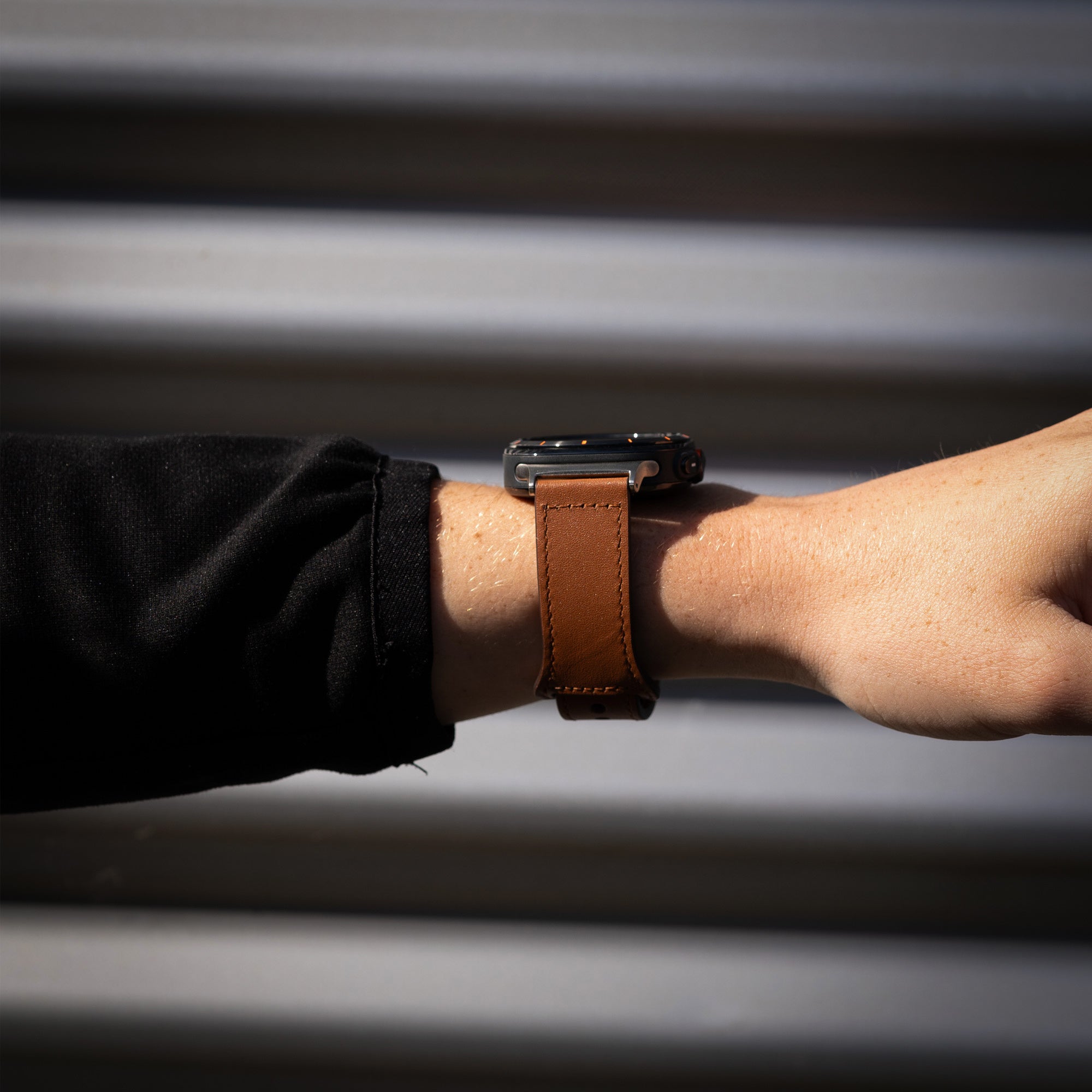 Correa cuero con cierre de presión Samsung Galaxy Watch Ultra 2 (marrón)