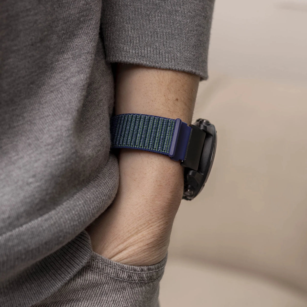 Nylon Buckle Strap, blue, lifestyle photo
