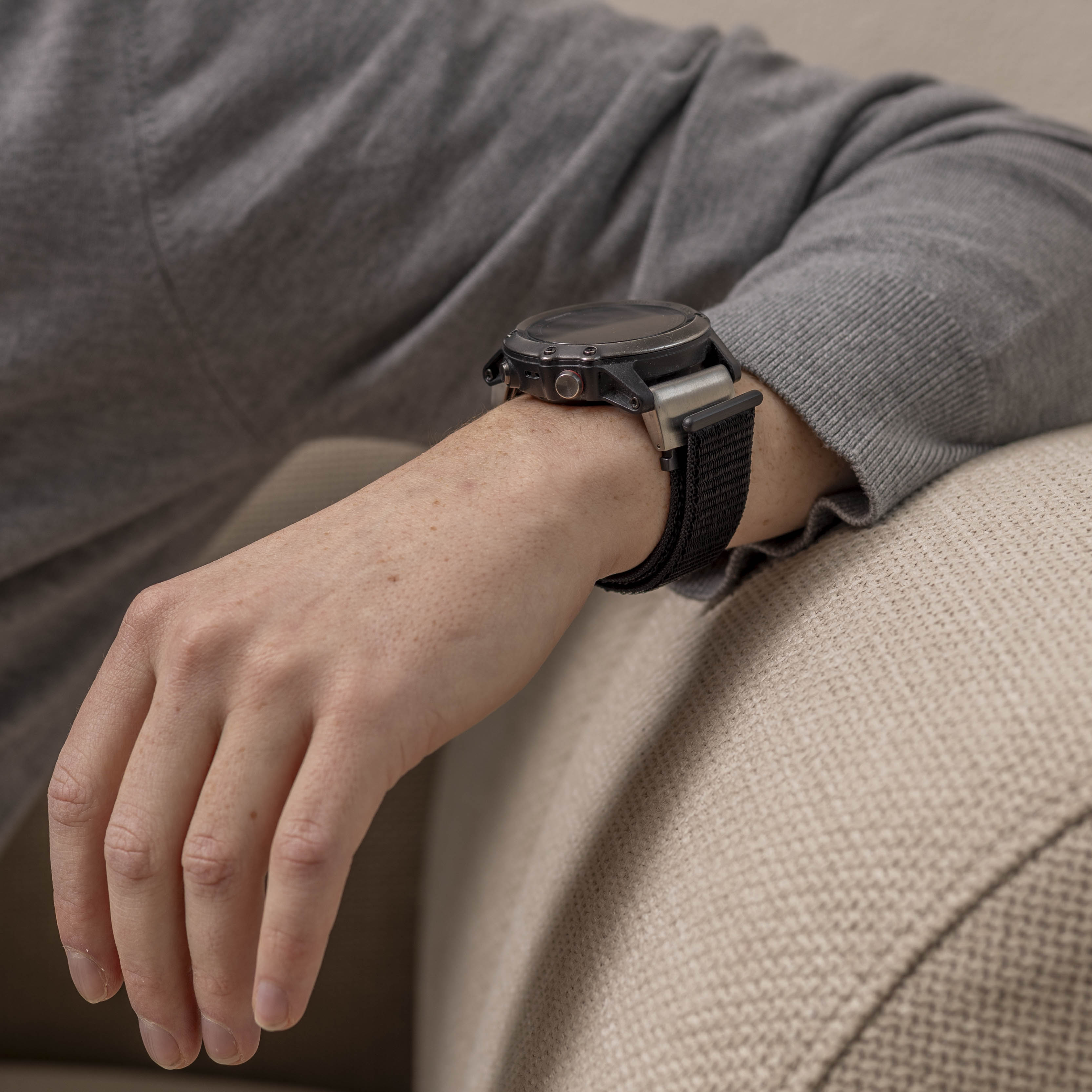 Correa nylon Garmin Fenix 7x (negro)