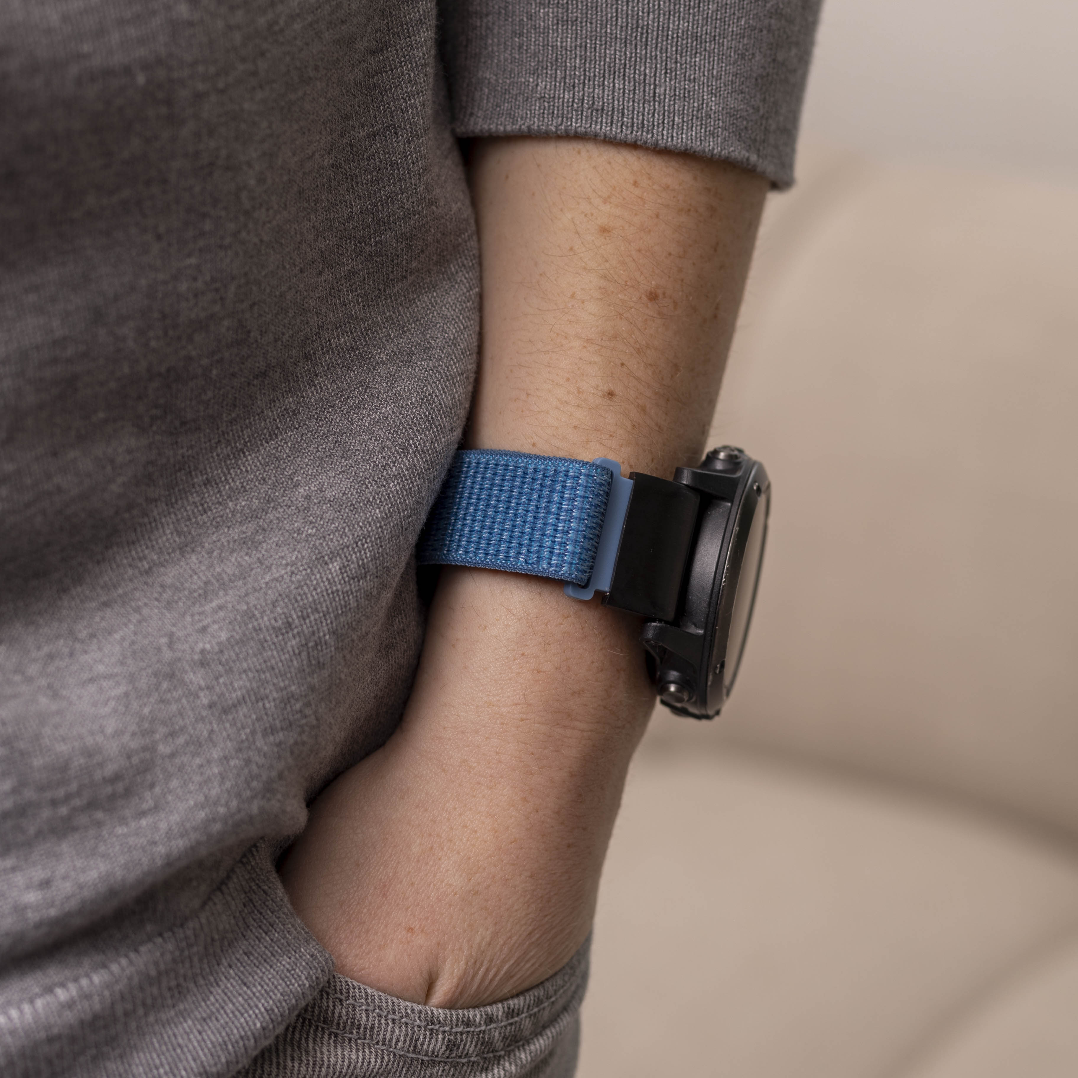 Correa nylon Garmin Fenix 8 - 51mm (azul claro)