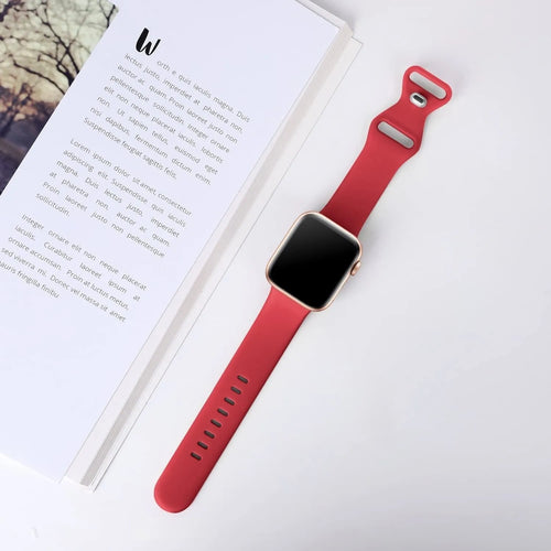 Silicone Strap 'Classic', red, lifestyle photo
