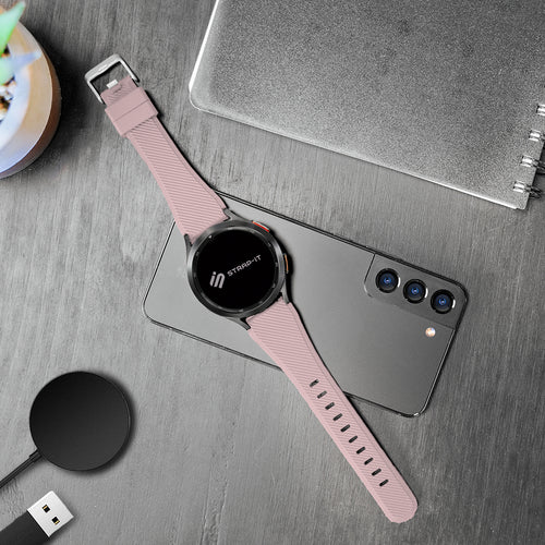 Twill Silicone Strap, pink, lifestyle photo