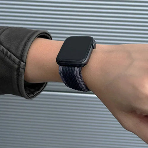 Braided Nylon Strap, black/grey, lifestyle photo