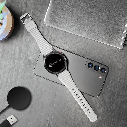 Correa silicona sarga Withings ScanWatch Nova (blanco)