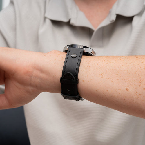 Realme Watch 2 (Pro) Leather Strap with Screw (Black)