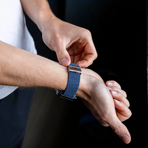 Correa trenzada Apple Watch (mezcla azul-gris)