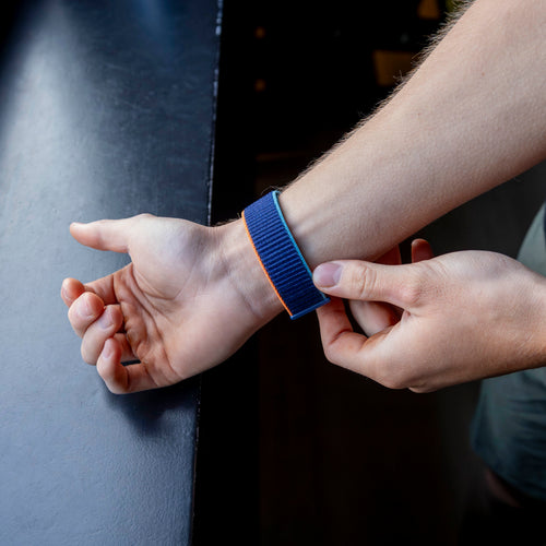 Nylon Strap 'Classic', blue mix, lifestyle photo