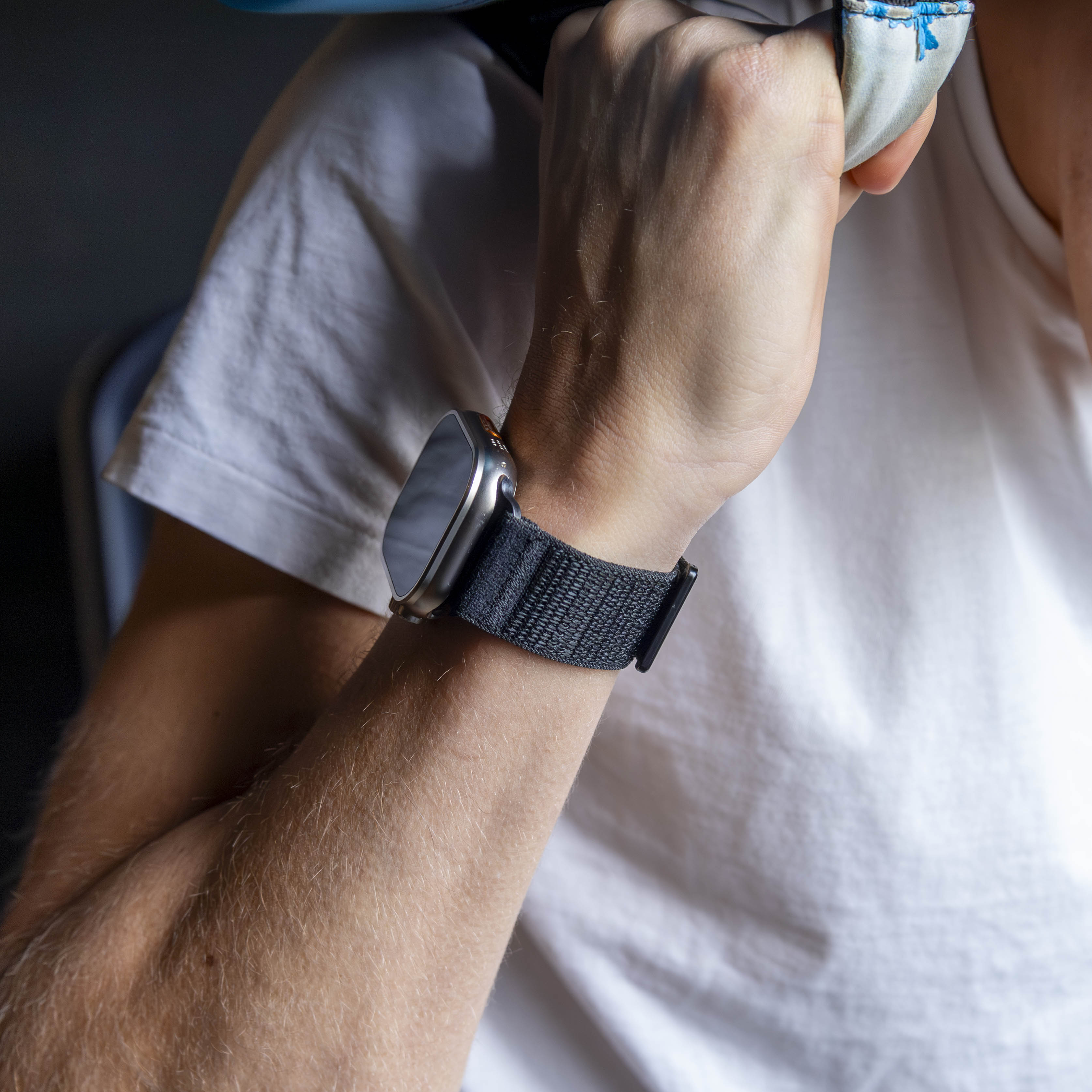Correa nylon ondulada Apple Watch Ultra (negro)