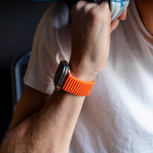 Wave Nylon Strap, orange, lifestyle photo