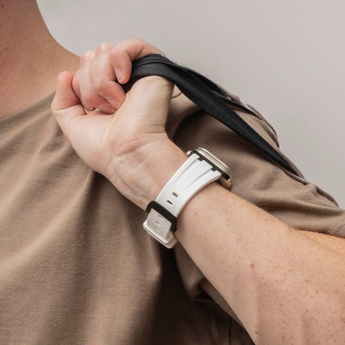 Bandz Apple Watch Ultra Silicone Strap 'Luxe Liquid' (White/Black)