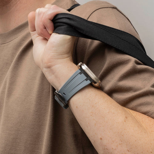 Correa silicona 'Luxury Liquid' Apple Watch Ultra (gris oscuro con negro)