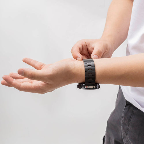 Suunto 9 Peak Titanium Grain Strap (Flat Buckle) (Black)
