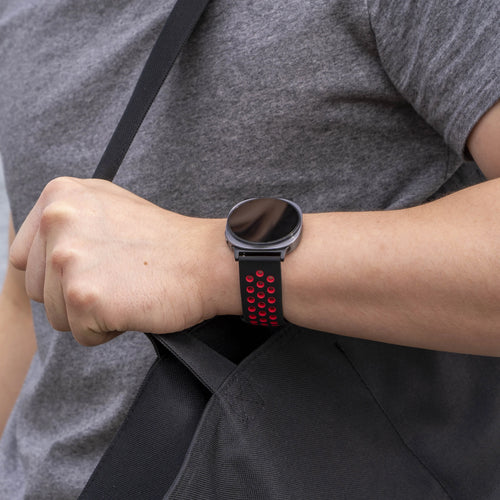 Silicone Sport Strap, black/red, lifestyle photo
