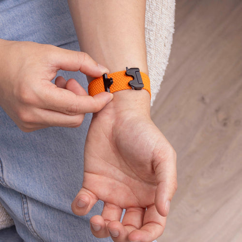 Samsung Galaxy Watch 9 - 44mm Braided Strap P-Buckle (Orange)