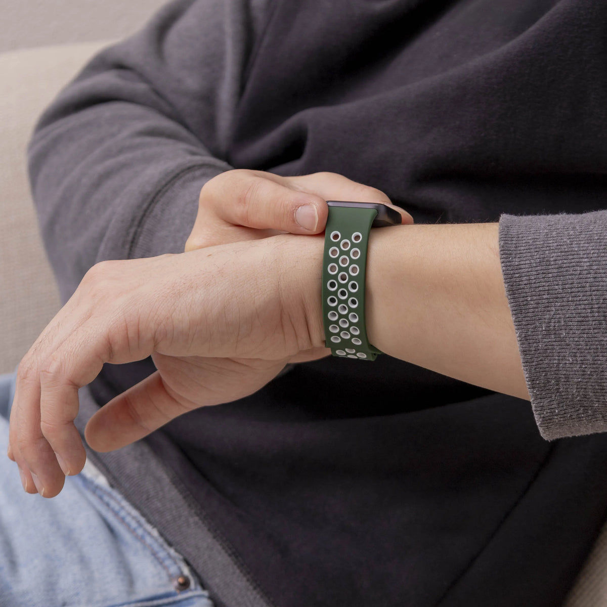 Silicone Sport Strap, lifestyle photo