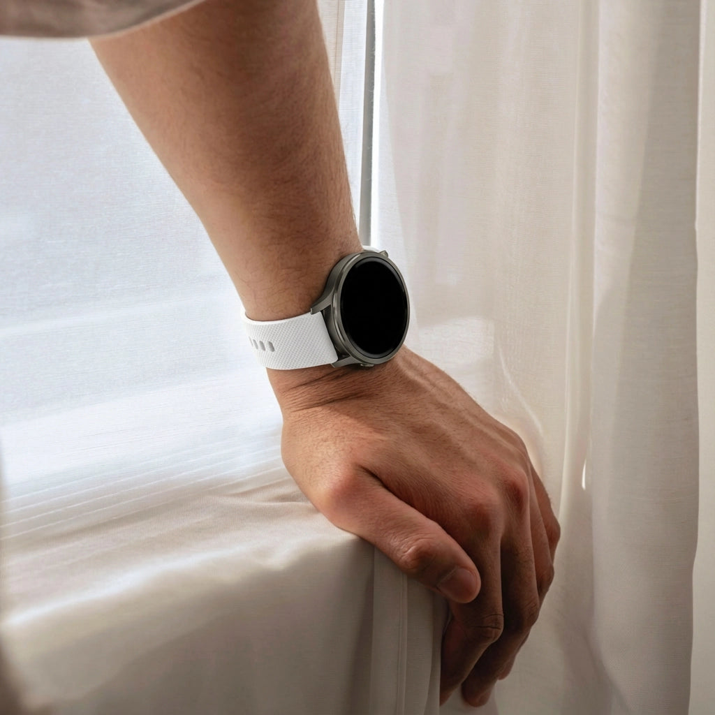 Bandz Correa silicona 'Premium' Garmin Vivomove Trend (blanco)
