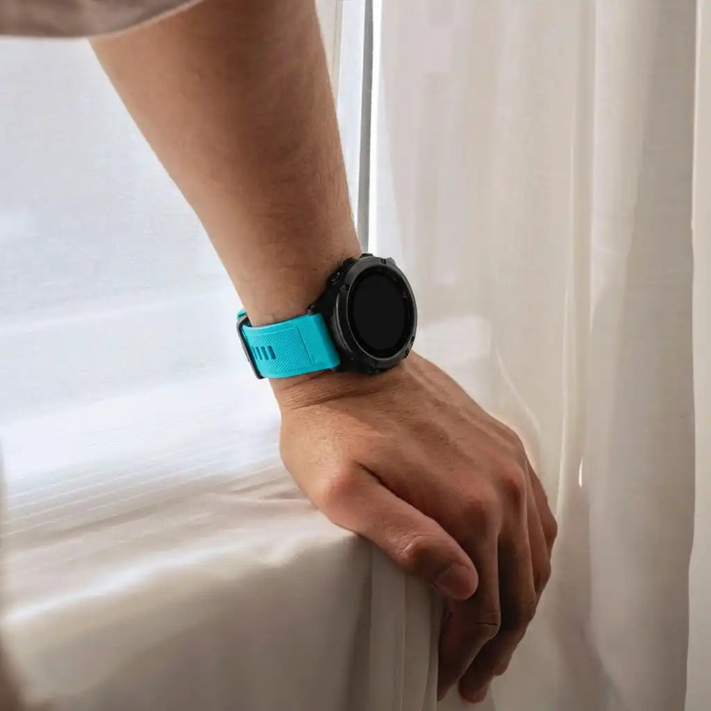 Correa silicona Garmin Quatix 8 Pro - 47mm (azul claro)