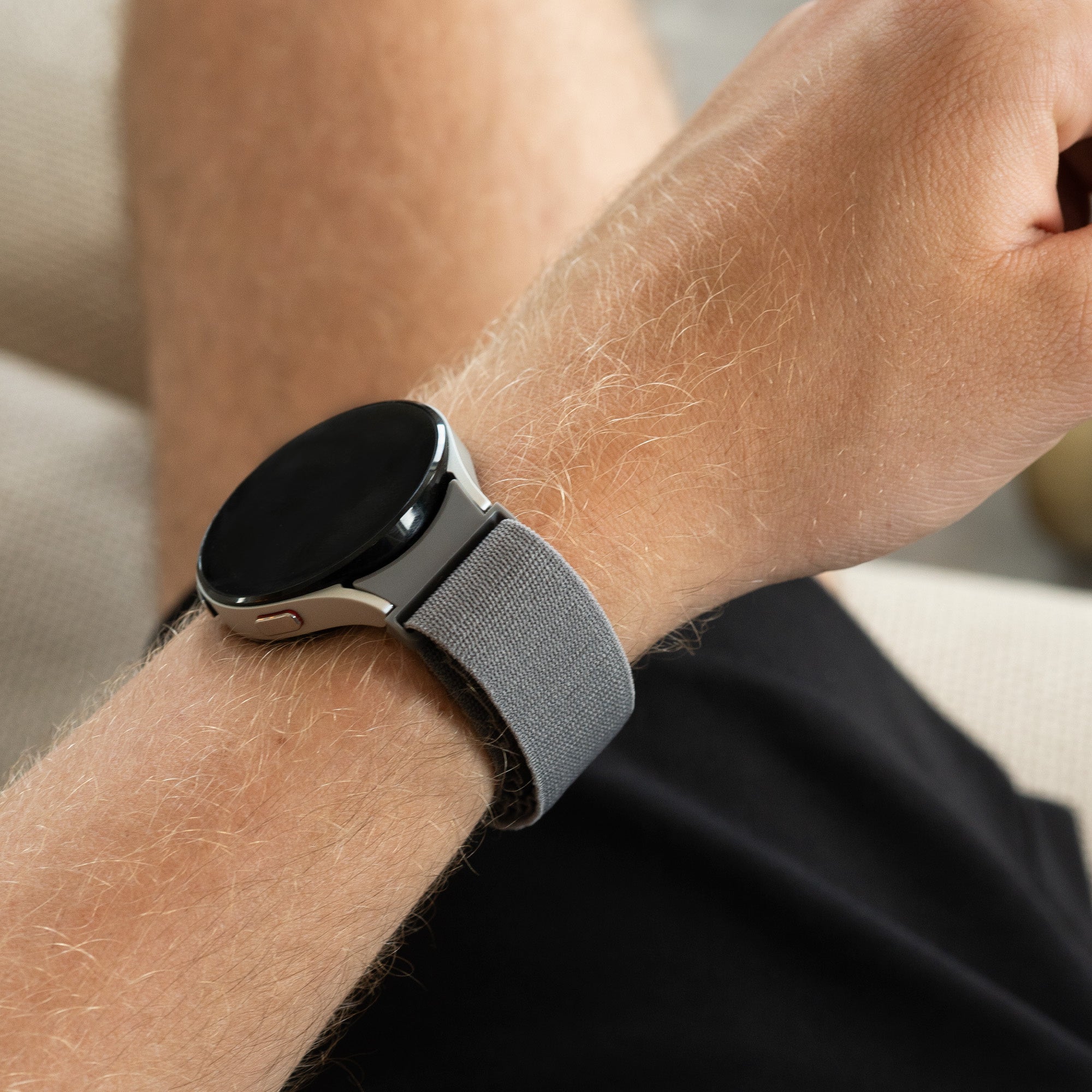 Alpine Nylon Strap, dark grey, lifestyle photo