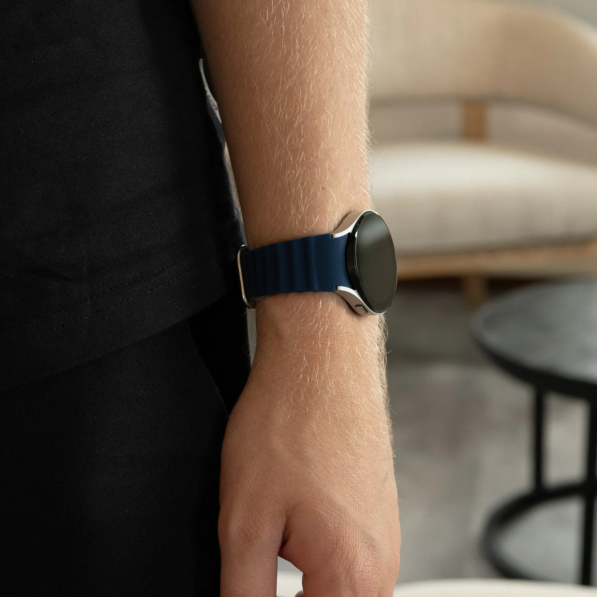 Silicone Ocean Strap, dark blue, lifestyle photo