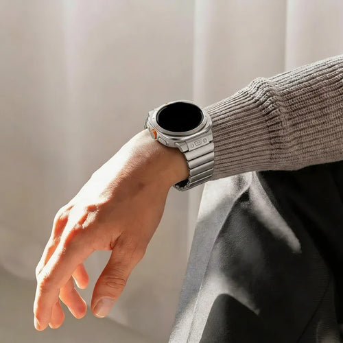 Bandz Samsung Galaxy Watch Ultra Titanium Strap 'Hybrid' (Titanium/Black)