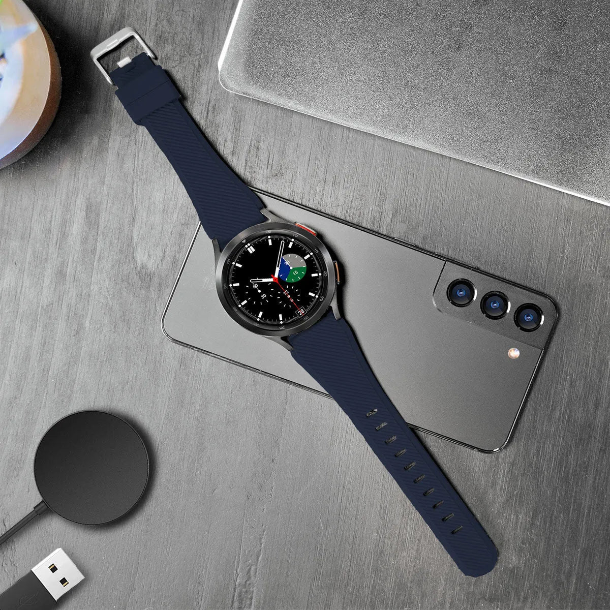 Amazfit Active Twill Silicone Strap (Dark Blue)