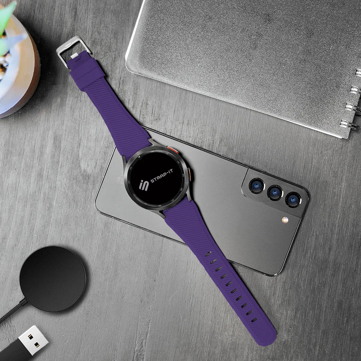 Correa silicona sarga Amazfit Active (morado)