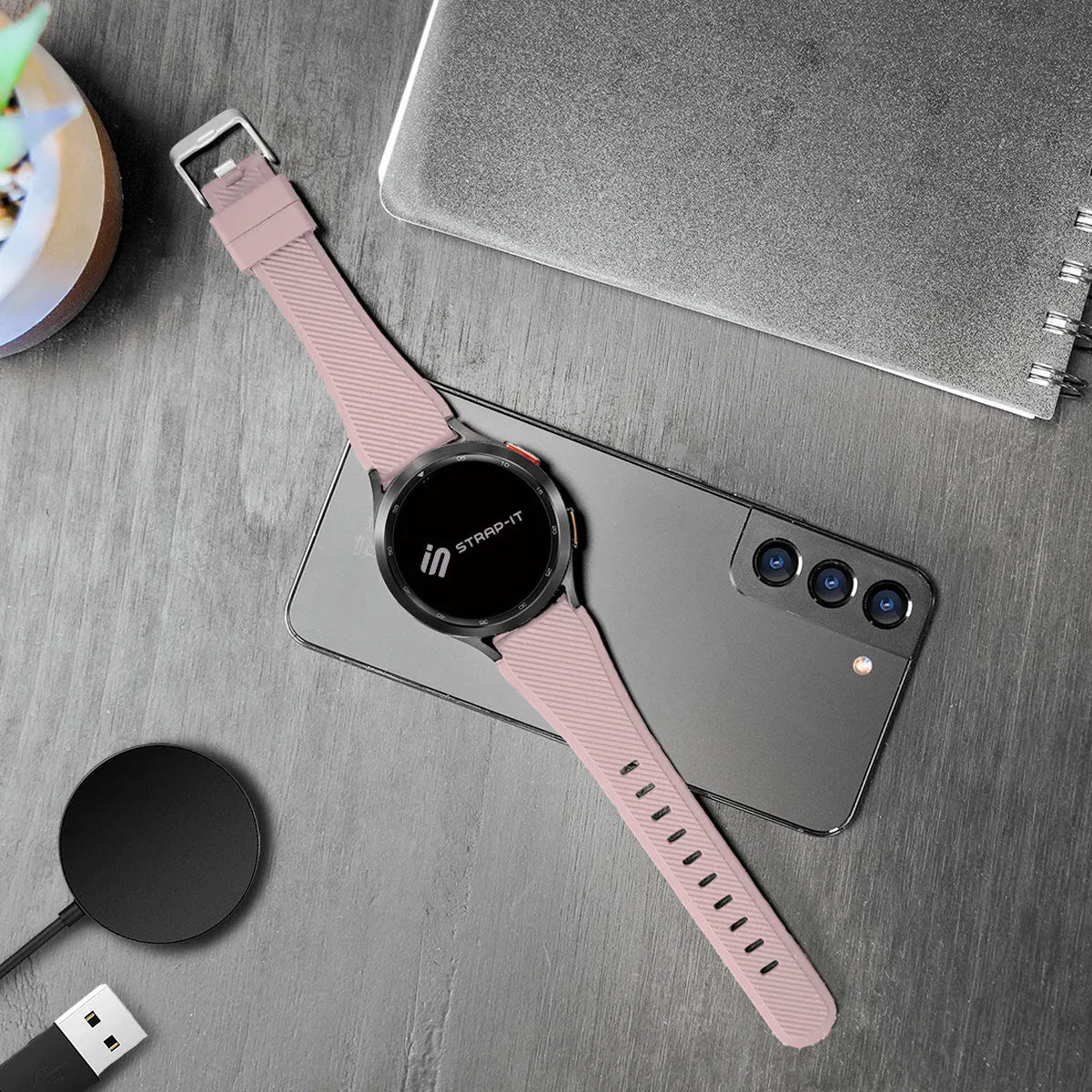 Correa silicona twill Gard Pro Health Smartwatch 2 (rosa)