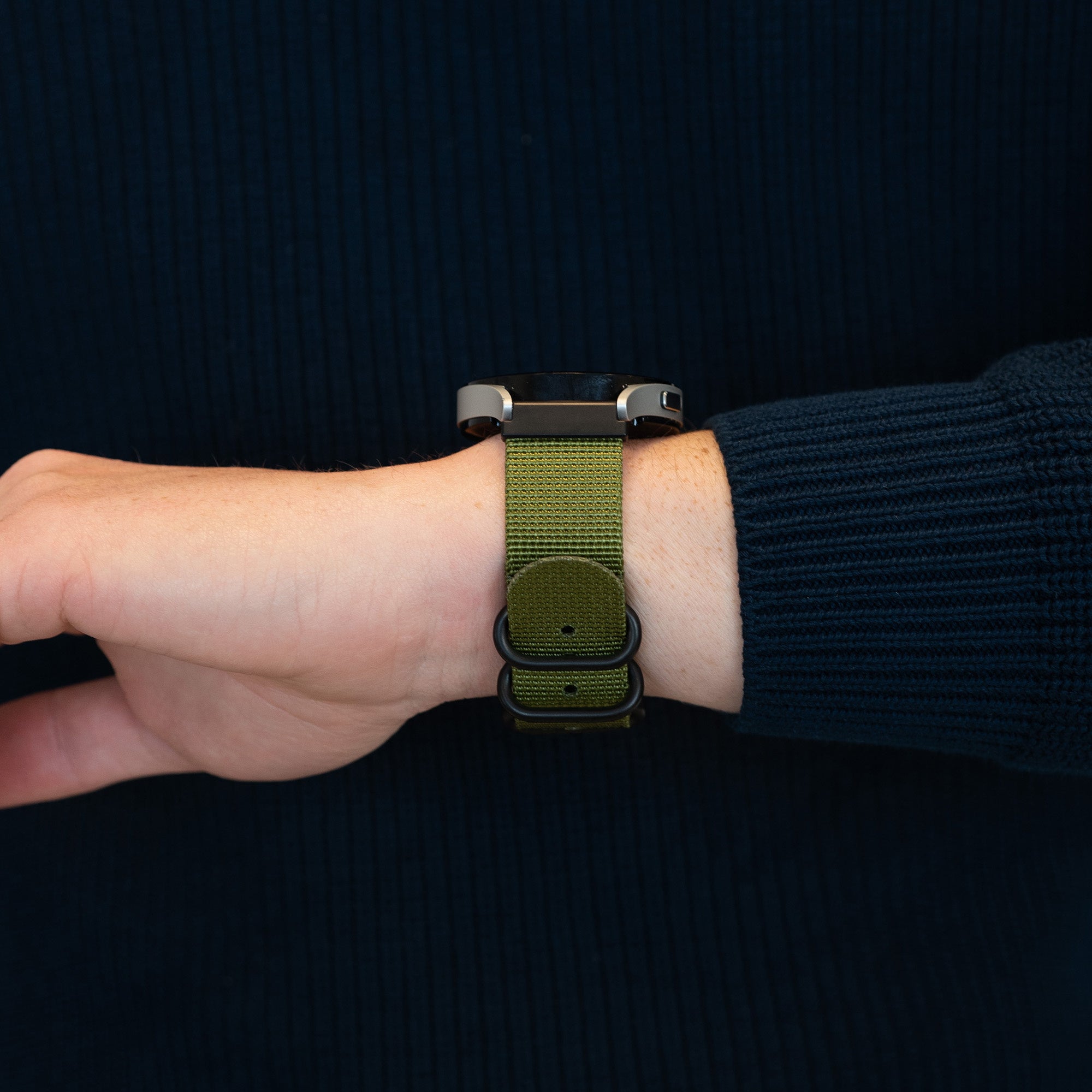 Bandz Correa nylon con hebilla Garmin Vivomove Trend (verde)