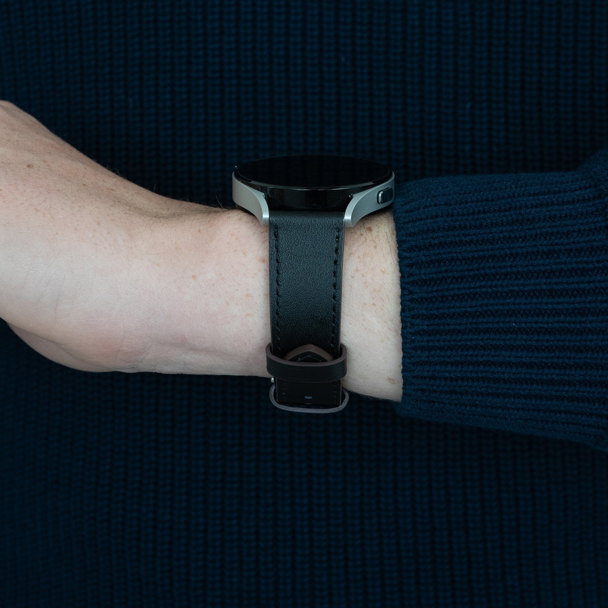Bandz Samsung Galaxy Watch 6 Classic 47mm Leather Strap 'Deluxe' (Black)